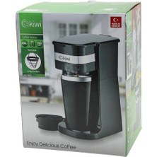 MiraLive Filtre Kahve Makinesi Elektrikli 700W 400ML=PORTATIF Çelik Bardak=2-Saat Sıcak Tut Yıkanır Filtre KCM-7505T (K95)