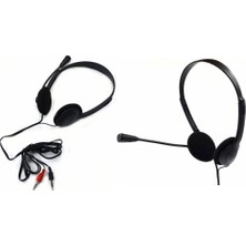 Uravas Store Mikrofonlu Bilgisayar Kulaklığı - 3.5mm Çift Jak, Ayarlanabilir Mikrofon KM900