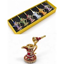 Hsc Bilişim Dekoratif Swarovski Taşlı Ibrik Seti 6’lı Set. ALK6187
