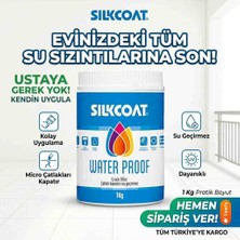 Silkcoat Waterproof Su Yalıtım Malzemesi 1 kg - Şeffaf Çatlak Kapatıcı Su Geçirmez Sıvı Kaplama