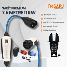 Nrgkick 11KW 16A Taşınabilir Şarj Istasyonu (Sabit Premium Set 7.5m Duvar Askı Aparatlı Tüm Priz Adaptör Setli Monofaze Trifaze Wifi+Bluetooth Ac Mobil Wallbox)