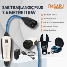 Nrgkick 11KW 16A Taşınabilir Şarj Istasyonu (Sabit Başlangıç Set Plus 7.5m Duvar Askı Aparatlı Çantalı Ev Prizli Schuko Uyumlu Wifi+Bluetooth Ac Mobil Wallbox)