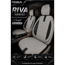 Trobus Mitsubishi Space Star 2013-2018 Uyumlu Riva Serisi Ortopedik Tay Tüyü Oto Koltuk Kılıfı Gri Siyah