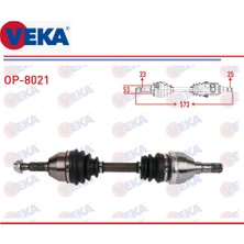 Komple Aks Sol Opel Astra H Hb Gtc Sedan Classic Sw Zafira B 1,3/1,7 Cdti 2,2 573 Mm. 374549 Veka OP-8021