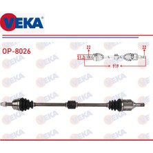 Veka Komple Aks Sag On Opel Corsa D 1.2 M-T Uzunluk 919MM 2006-2014 (374825)
