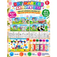 The Monarch Co Dot Markers Eğitici Aktivite Seti - 6 Renk Yıkanabilir Nokta Boya Kalemi ve 4'lü Boyama Kitabı (3+ Yaş)