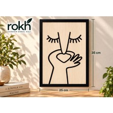 🚽 Komik Banyo Tuvalet Duvar Süsü 25X35 cm | Ahşap Wc Dekoru | Minimalist Kadın Yüzü Tablosu | Eğlenceli Hediyelik | Rokh