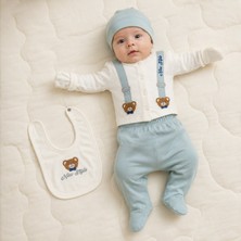 Baby Zuhu Ayıcık Işlemeli 5 Parça Erkek Bebek Hastane Çıkışı Seti