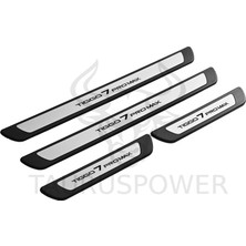 Taurus Power Chery Tiggo 7 Pro Max Uyumlu Abs+Krom Kapı Eşiği 4 Parça – Paslanmaz Çelik Abs Çerçeve