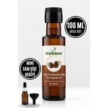 Matdeer 100 ml Çam Terebentin Yağı - Güçlendirici ve Ferahlatıcı Aromaterapik Cilt, Saç ve Ortam Kokusu - %100 Saf