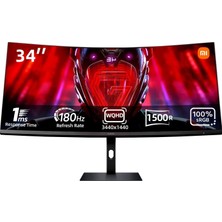 Xiaomi G34WQ 34″ 180Hz 1ms Freesync Premium 1500R Curved Uwqhd Va Gaming Monitör