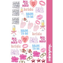 Minnymy Bride To Be Collection Sticker, Çıkartma, Ajanda, Günlük, Planlayıcı, Bullet Journal , Scrapbook
