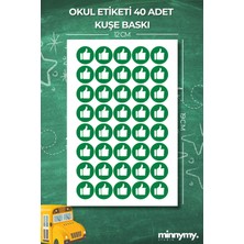Minnymy Öğretmen Tebrik Sticker , Ingilizce Öğretmen Etiketi, 40 Adet Kuşe Sticker
