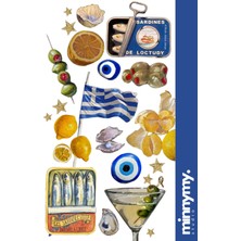 Minnymy Greece Collection Sticker, Çıkartma, Ajanda, Günlük, Planlayıcı, Bullet Journal , Pinterest
