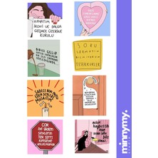 Minnymy Delulu But Determined Collection Sticker, Çıkartma, Ajanda, Günlük, Planlayıcı, Bullet Journal , Scrapbook