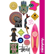 Minnymy Yoga Collection Sticker, Çıkartma, Ajanda, Günlük, Planlayıcı, Bullet Journal , Scrapbook