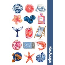 Minnymy Greece Collection Sticker, Çıkartma, Ajanda, Günlük, Planlayıcı, Bullet Journal , Pinterest