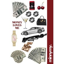Minnymy Rich Girl Collection Sticker, Çıkartma, Ajanda, Günlük, Planlayıcı, Bullet Journal , Scrapbook