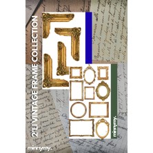 Minnymy 2'li Vintage Frame Collection Sticker, Çıkartma, Ajanda, Günlük, Planlayıcı, Bullet Journal , Scrapbook