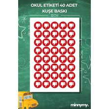 Minnymy Öğretmen Tebrik Sticker , Ingilizce Öğretmen Etiketi, 40 Adet Kuşe Sticker