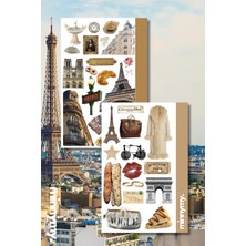 Minnymy France Collection Sticker, Çıkartma, Ajanda, Günlük, Planlayıcı, Bullet Journal , Pinterest