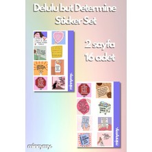 Minnymy Delulu But Determined Collection Sticker, Çıkartma, Ajanda, Günlük, Planlayıcı, Bullet Journal , Motivasyon, Pinterest