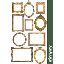 Minnymy Vintage Frame Collection Sticker, Çıkartma, Ajanda, Günlük, Planlayıcı, Bullet Journal , Scrapbook