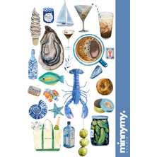 Minnymy Greece Collection Sticker, Çıkartma, Ajanda, Günlük, Planlayıcı, Bullet Journal , Pinterest