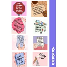 Minnymy Delulu But Determined Collection Sticker, Çıkartma, Ajanda, Günlük, Planlayıcı, Bullet Journal , Scrapbook