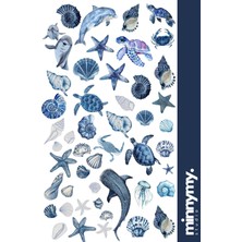 Minnymy Ocean Collection Sticker, Çıkartma, Ajanda, Günlük, Planlayıcı, Bullet Journal , Scrapbook
