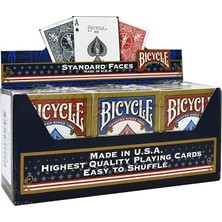 Rider Back Intl. Standard Endeks Oyun Kartları, 12 Deste (6 Kırmızı, 6 Mavi)