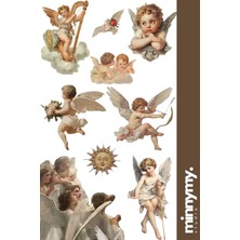 Minnymy Angel Collection Sticker, Çıkartma, Ajanda, Günlük, Planlayıcı, Bullet Journal , Scrapbook