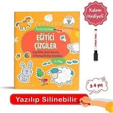 Dikkat Atölyesi Yayınları 2-4 Yaş Eğitici Çizgiler (Yaz-Sil)