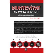 Gazi Kitabevi Muhteviyat Anayasa Hukuku Konu Anlatım Kitabı