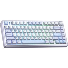 F75 Mekanik Rgb Tkl Nimbus V3 Switch Kablosuz Makrolu Hot Swap Klavye Buz Mavisi
