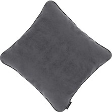 Ju Yaratıcı Tasarım Biyeli Kırlent Yastık Kılıfı Antrasit Renk 50X50