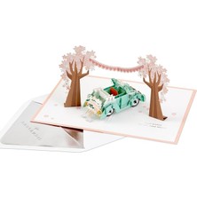 Signature Paper Wonder Pop Up Düğün Kartı (Klasik Araba, Yeni Evlenmiş) (5RZH1207)