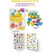 Bigkids Yayınları Dinozorlar Boyama Kitabı - Oyun Hamuru, Oyuncak ve Çıkartma Hediyeli