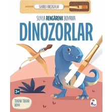 İndigo Çocuk Suyla Rengarenk Boyama - Dinozorlar (Sihirli Fırçasıyla)