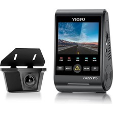 A229 Pro W 2 Kameralı Ön+Arka Su Geçirmez 4k+2k Sony Starvıs 2 Sensör Gps'li Araç Kamerası