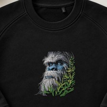 Orman Koca Ayak Bigfoot Nakışlı Bisiklet Yaka Sweatshirt Unisex