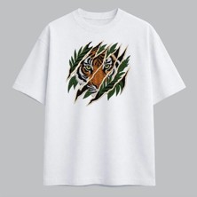 Wild Instinct Kaplan Pençe Nakışlı Tişört Unisex %100 Pamuk