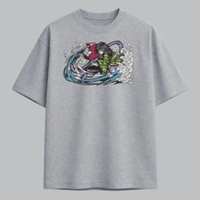 Giyu Tomioka Demon Slayer Anime Nakışlı Tişört Unisex %100 Pamuk