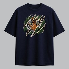 Wild Instinct Kaplan Pençe Nakışlı Tişört Unisex %100 Pamuk