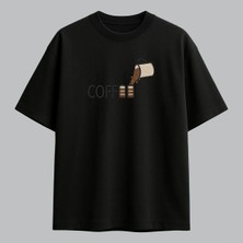 Coffee Loading Kahve Temalı Nakışlı Tişört Unisex %100 Pamuk