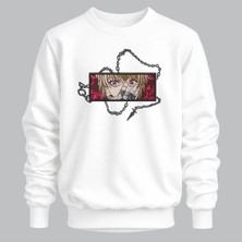 Kurapika Hunter x Hunter Anime Nakışlı Bisiklet Yaka Sweatshirt Unisex
