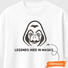 La Casa De Papel Maske Money Heist Nakışlı Tişört Unisex %100 Pamuk