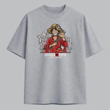 Luffy One Piece La Casa De Papel Anime Nakışlı Tişört Unisex %100 Pamuk