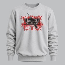 Guts Berserk Anime Nakışlı Bisiklet Yaka Sweatshirt Unisex