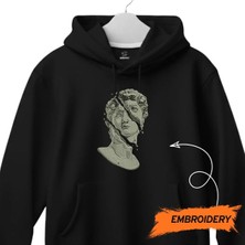 Davut Heykeli Kırık Büst Sanat Nakışlı Kapüşonlu Sweatshirt Unisex Hoodie